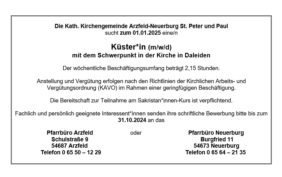 Pfarrei Arzfeld-Neuerburg St. Peter und Paul