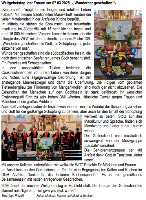 Weltgebetstag 2025 Text